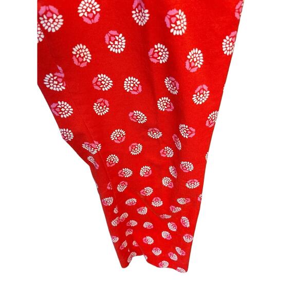 Lands' End Womens‎ Size 8 Red Floral Mid-Rise Straight Leg Capri Pants - Picture 4 of 7